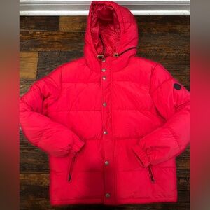 American Eagles Red Puffer Jacket